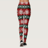 Leggings Chaud de Noël moche Rouge et vert (Dos)