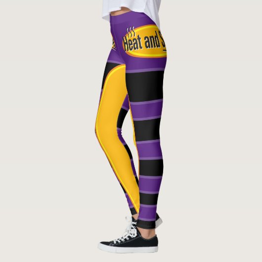 Leggings Chauffage et servir le texte noir Gfx (Gauche)