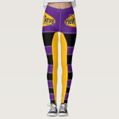 Leggings Chauffage et servir le texte noir Gfx (Devant)