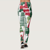 Leggings chaussettes de forêt de sapins de Noël (Dos)