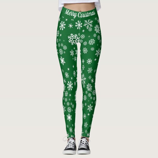 Leggings Chaussettes de Noël customisées (Devant)
