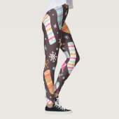 Leggings Chaussettes de Noël et flocons de neige : motif vi (Droite)