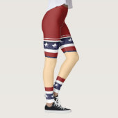 Leggings Chaussettes patriotiques drôles de shorts (Droite)