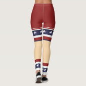 Leggings Chaussettes patriotiques drôles de shorts (Dos)