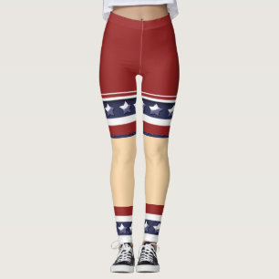 Leggings Chaussettes patriotiques drôles de shorts