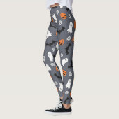 Leggings Chauve-Feu D'Halloween Et Citrouilles (Gauche)