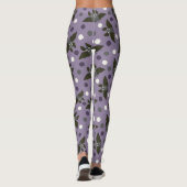 Leggings Chauve-souris violette et gris Pois Halloween (Dos)