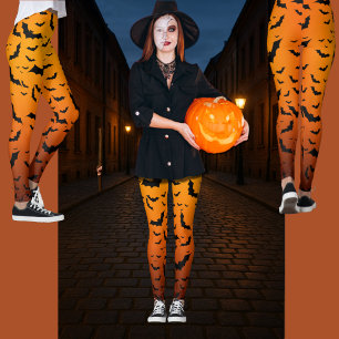 Leggings Chauves-souris fantomatiques élégantes, amusantes