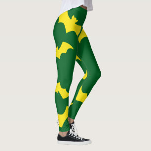 Leggings Chauves-souris jaunes volantes d'Halloween