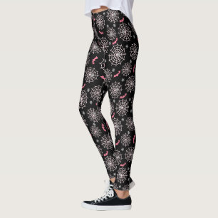 Leggings Chauves-souris roses et toiles d'araignée