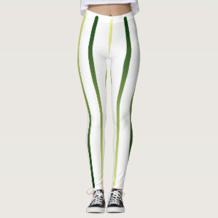Leggings Chaux blanche barrée amincissant le pantalon