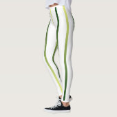 Leggings Chaux blanche barrée amincissant le pantalon (Gauche)