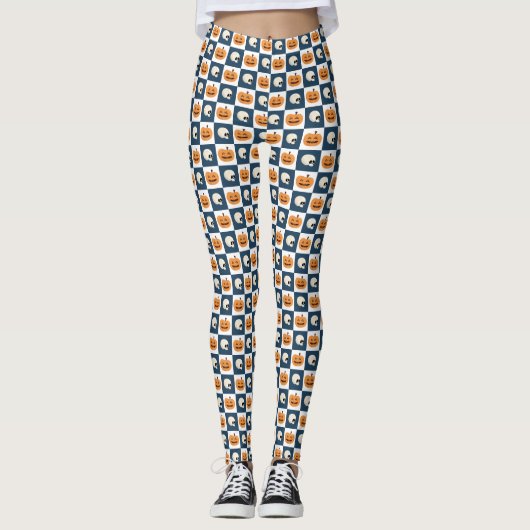 Leggings Checks de Skulls et Pumkins (Devant)