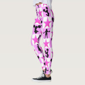 LEGGINGS CHEERLEADING LEGINGS INCONTOURNABLE ROSE STAR (Gauche)