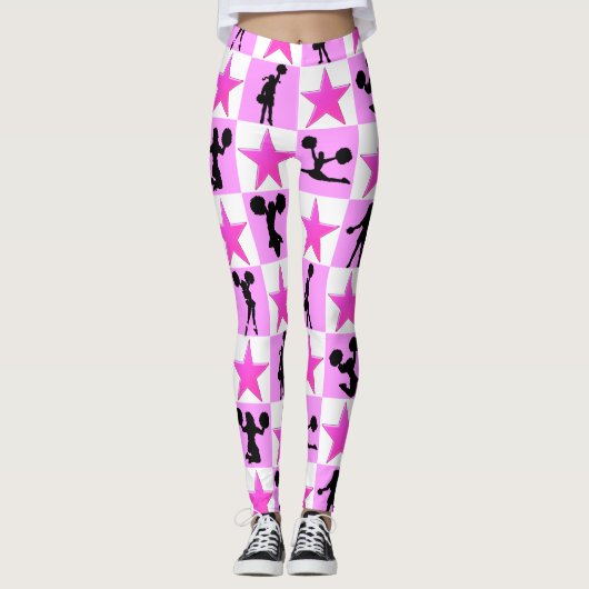 LEGGINGS CHEERLEADING LEGINGS INCONTOURNABLE ROSE STAR (Devant)