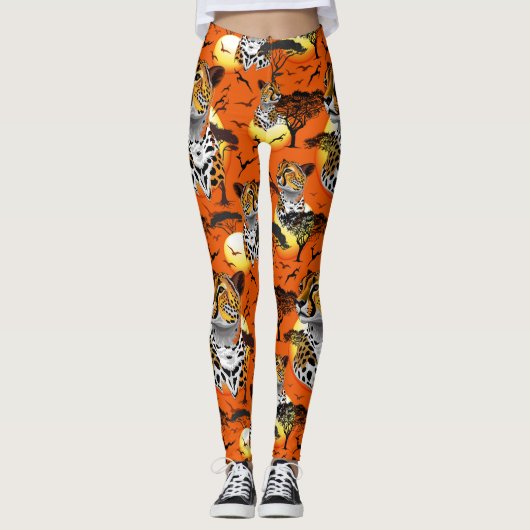 Leggings Cheetah African Feline Wild Animal (Devant)
