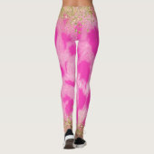 Leggings Cheetah léopard rose Imprimer Parties scintillant  (Dos)