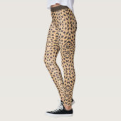Leggings Cheetah Spots Personnaliser Texte Live Wild et Fre (Gauche)