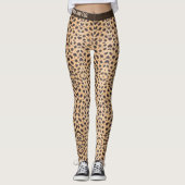 Leggings Cheetah Spots Personnaliser Texte Live Wild et Fre (Devant)