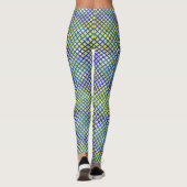 Leggings Cheker motif diagonal Bleu 02.w Bis oculaire (Dos)