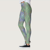 Leggings Cheker motif diagonal Bleu 02.w Bis oculaire (Gauche)