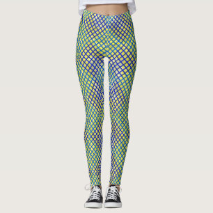 Leggings Cheker motif diagonal Bleu 02.w Bis oculaire