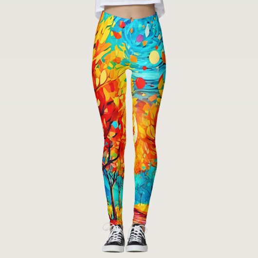 Leggings Chemin forestier dynamique vers la Lune (Devant)