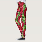 Leggings Chemin Rouge Roses Fleur Garland (Gauche)