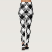 Leggings chèque bison, motif noir et blanc (Dos)