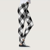 Leggings chèque bison, motif noir et blanc (Droite)