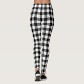 Leggings Chèque de bison noir et blanc (Dos)