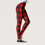 Leggings Chèque de Buffalo Rouge<br><div class="desc">Chaussures simples rouges et noires pour les buffles à chèques plaid - parfait pour l'appariement avec nos offres de vêtements de vacances!</div>