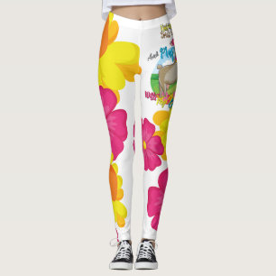 Leggings CHÈQUE   Je veux juste boire du café jouer avec de