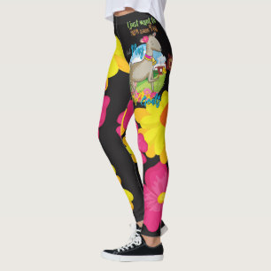Leggings CHÈQUE Je veux juste jouer au thé avec des chèvr