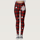 Leggings Chèque rouge Noël (Devant)