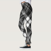 Leggings Chèque Tartan noir blanc Ferme moderne (Gauche)