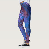 Leggings Chèque Tartan pourpre bleu Bourgogne Mix (Gauche)