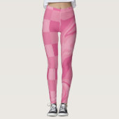 Leggings Chèques et persiennes - Rose (Devant)