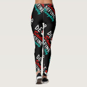 Leggings Cher Père Noël, Définir Naughty—Joli Noël (Dos)