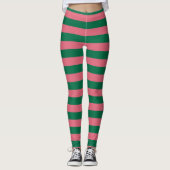 Leggings Chérie Picket Rose Vert Bande (Devant)
