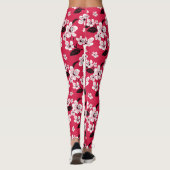 LEGGINGS CHERRY BLOSSOM - SAKURA (ROUGE) (Dos)