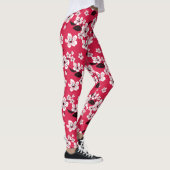 LEGGINGS CHERRY BLOSSOM - SAKURA (ROUGE) (Droite)