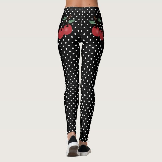 LEGGINGS CHERRY LOVE POKE POT POGINGS ROCKABILLY (Dos)