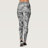 Leggings cherubins anges gris (Dos)