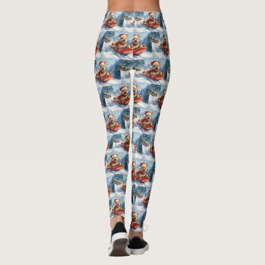 Leggings Chesapeake Bay Terrier Dog dans Sledge Noël (Dos)