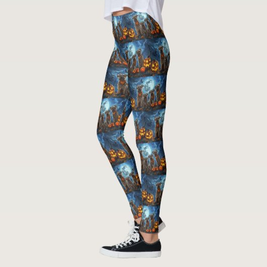 Leggings Chesapeake Bay Terrier Halloween Éffrayant (Gauche)