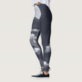 Leggings Cheval ailé blanc : ciel illuminé par la lune. (Gauche)