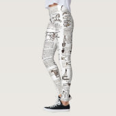 Leggings Cheval Antique Publicité Journal Art (Gauche)