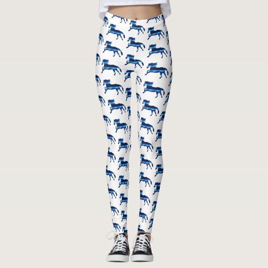 Leggings Cheval bleu (Devant)