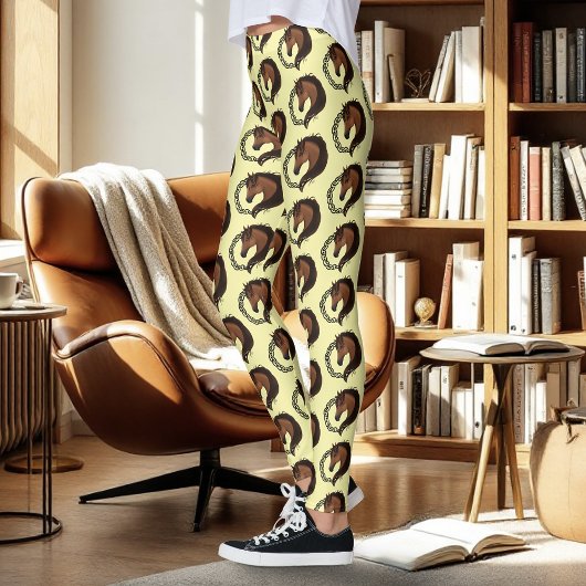 Leggings Cheval Brown celtique Jaune